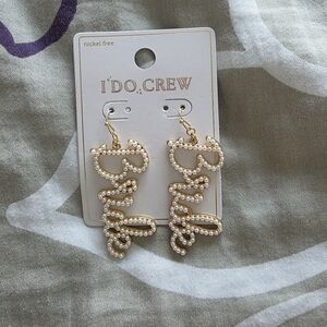 Gold 'Bride' Earrings With Pearls